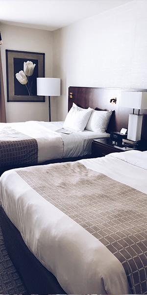 Hotel and Hospitality Construction | Geer Structural Construction Hotel guest room representing hospitality construction projects.